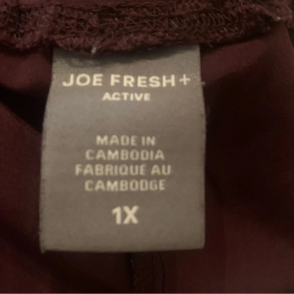 Joe Fresh parachute pants  Plus-size 1X Burgundy in colour - Picture 7 of 7